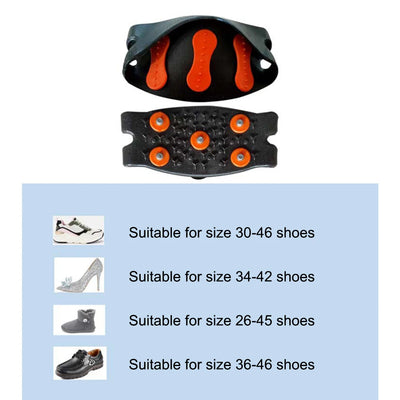 5-Stud Climbing Crampons Anti Slip Mountaineering Cleats Unisex Snow Claw Shoe Covers Walking Hiking Accessories