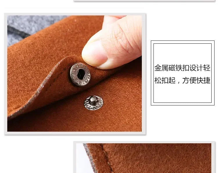 Felt Envelope Mobile Phone Bag Storage Pouch Wallet Credit Card Holder Business Change Purse Bag Thin Wallet Card Holde