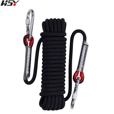12mm Diameter Outdoor Emergency Rope Climbing Rope Wear Resistant High Strength Hiking Ropes 30m(98.43ft), 50m(164ft)