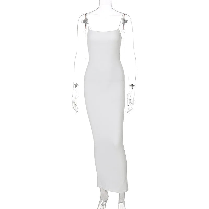 New Dresses 2025 Woman Fashion Summer Sexy Halter Temperament Halter Long Dress Slim Skirts Women's Clothing Tops