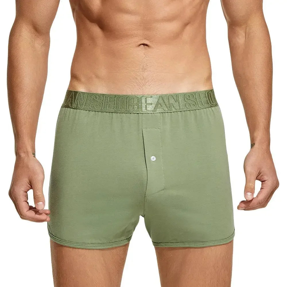 2024 Men's Cotton Jersey Boxer Short Loungewear Underwear Loose Fit Underpants Sleepwear Shorts Boxers for Men
