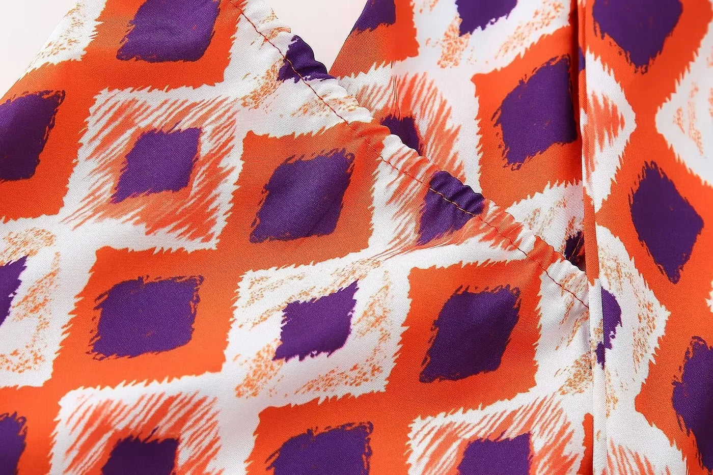 2025 Summer Dresses For Women Fashion Printed Geometric Pattern Slim Halter Neck Dress