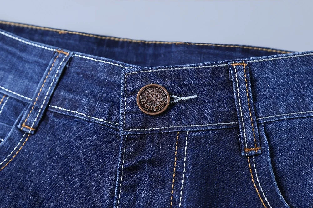 Men's Jeans Straight Leg Loose Elastic Business Casual Daily Versatile Men's Denim Pants 2025 New Outer Wear Men's Jeans Can Be Worn in All Seasons