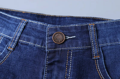 Men's Jeans Straight Leg Loose Elastic Business Casual Daily Versatile Men's Denim Pants 2025 New Outer Wear Men's Jeans Can Be Worn in All Seasons
