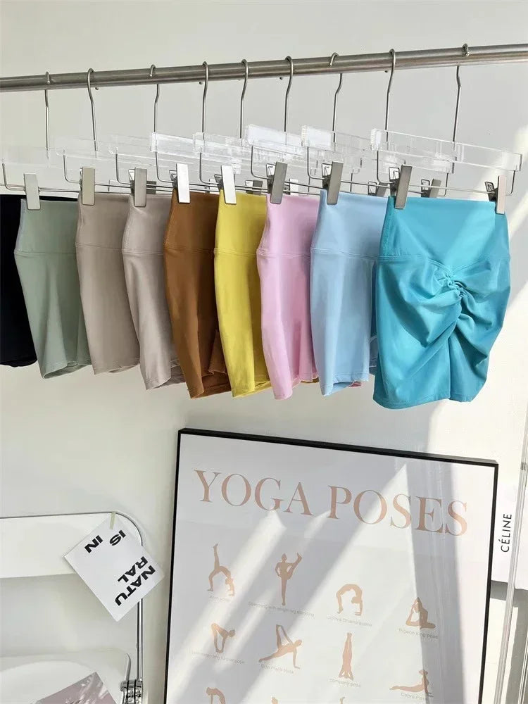 Women Yoga Shorts High Waist Workout Shorts Fitness Yoga Lift Butt Fitness Ladies Yoga Gym Running Short Pants Sportswear