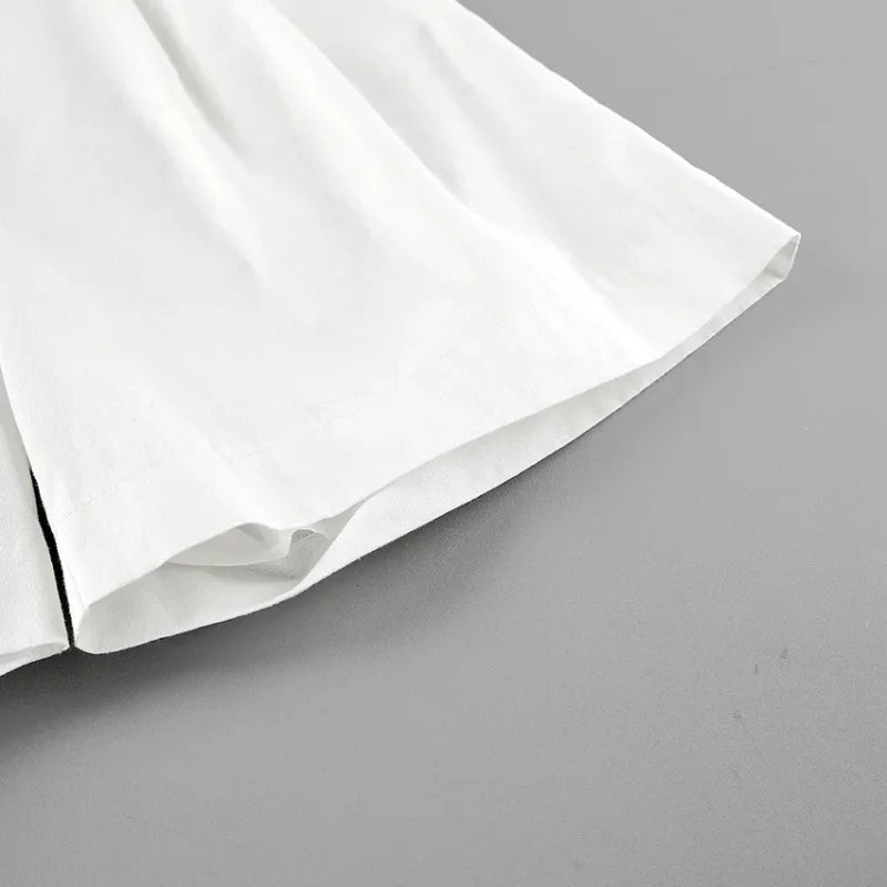 New Cotton Linen Vest Short Sets Casual Sleeveless Undershirt Shorts Sets for Women 2 Pieces Outfit Office Lady White Pant Sets