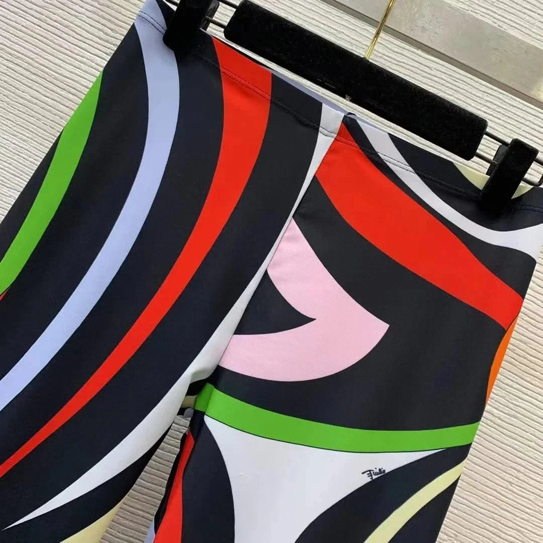 European Fashion Design Women's Two-piece Swimsuits Sexy Tight Fitting Vest Pants Swimwear Sports Yoga Suits Beach Casual Bikini