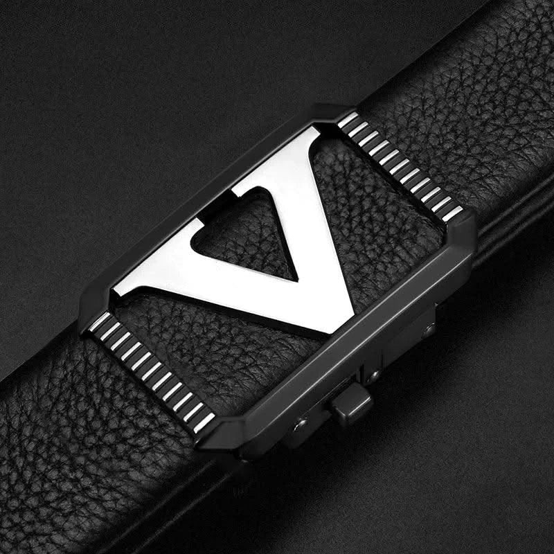 Men's Designer High quality Genuine Leather Belts Letter 'V' | Classic Exquisite Waist Strap