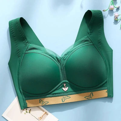 Women's Full Coverage Wirefree smooth Plus Size Bra Non Padded Bra Sexy Seamless Large Size Bra Push Up Sports Brassiere 50E 52E