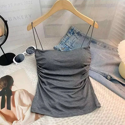 Sexy Woman Underwear Padded Top Sexy Strap Women's Tops Daring Lingerie Woman Hot Ultra Sexy Corset Top Female Sleeveless Shirt