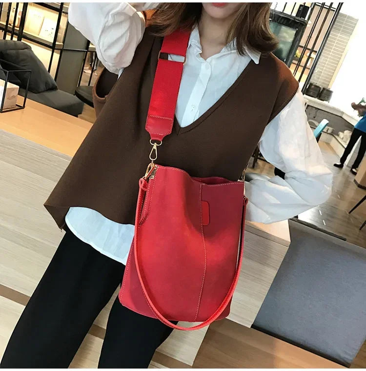 Designer Handbags Ladies Bucket Bag PU Leather Shoulder Large Capacity Crossbody Bags for Women High Quality New Tote Bag