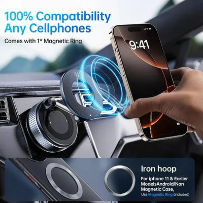 2025 New MagSafe Car Mount [ABS] Magnetic Phone Holder  Car with Strong Magnets 360 °   rotate and Adjustable Phone Car Mount