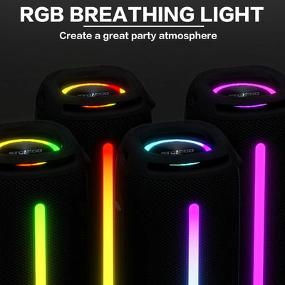 Portable Bluetooth 5.3 Speaker RGB Lantern Waterproof IPX6 High Power Audio Outdoor Wireless Speaker