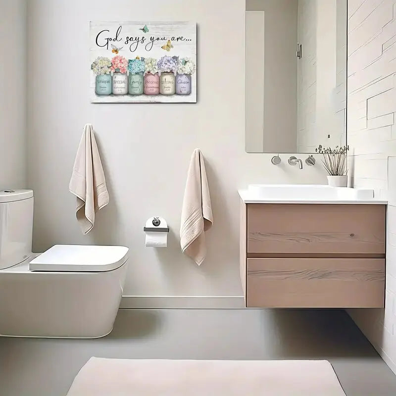 It reads "God Says you are a wall" in English, an artistic printed canvas painting - wall home decoration