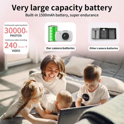 Digital Camera 4K Cameras for Photography Anti-Shake 64MP Portable Vlogging Camera Travel Point Shoot Camera for Beginners Teen