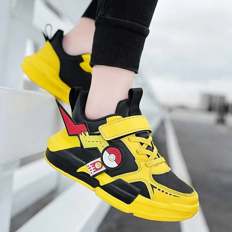Kids Cartoon Sports Skate Shoes Lightweight for Easy Wear Children's Outdoor Casual Sneakers Non-Slip Sole for School Play