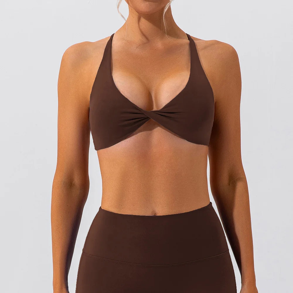 Sexy Gym Top Women Crease Sports Bra Running Back Cross Yoga Bra Breathable Sports Underwear Women Fitness Workout Top Women