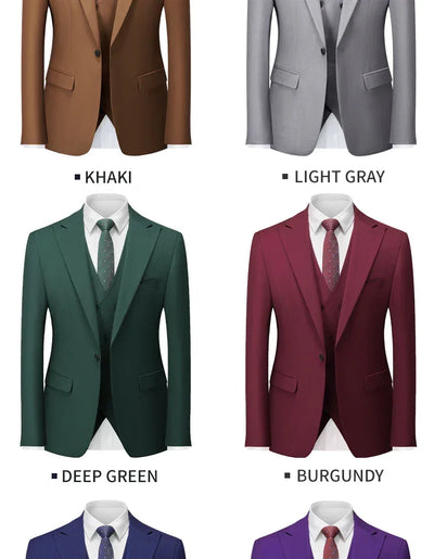 Italian Business Gentleman Slim Suit, Groom Wedding Blazers, Men's Blazers, Italian Costume, Sizes M to 5XL