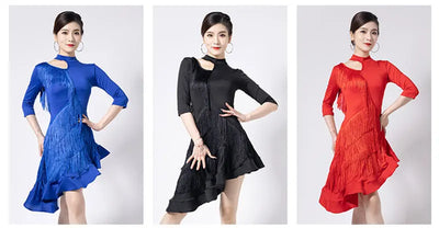 Fashion Latin Dance Wear for Women Latin Dresses Fringes Ballroom Practice Clothes Salsa Samba Dance Costumes