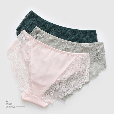 Underwear women cotton ropa interior femenina oversized lingerie lace soft calzones para mujer elegant seamless sexy panties new
