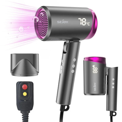Sejoy Hair Dryer 110v 1800W, High-Speed Electric Turbine Airflow, Low Noise, Constant Temperature And Quick Drying for Home