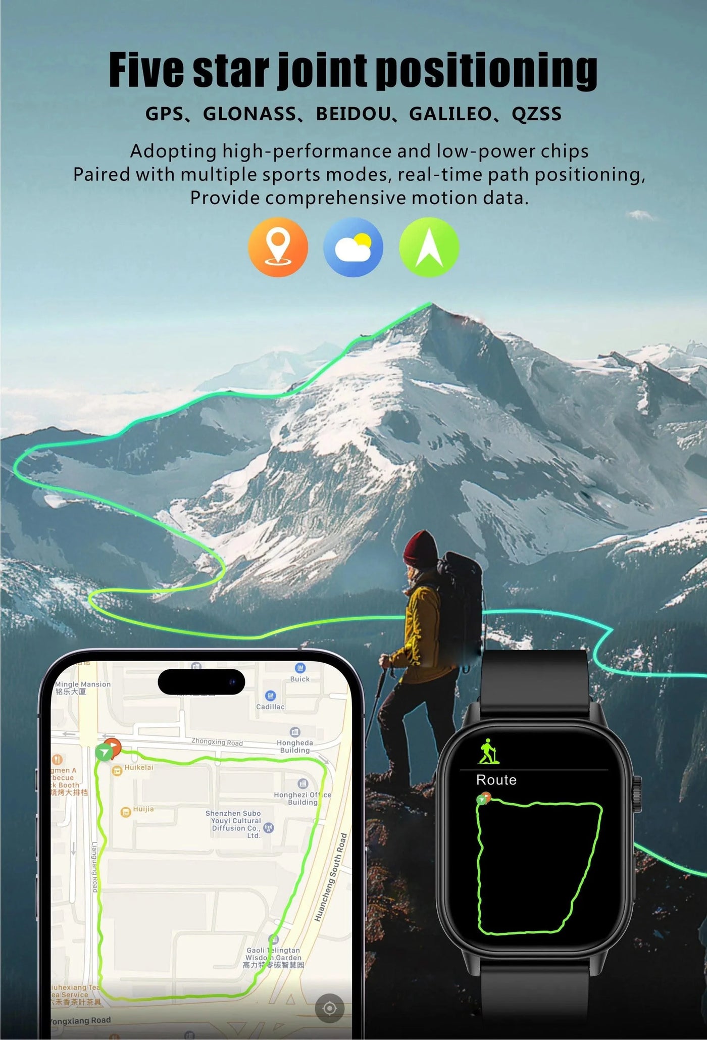 LIGE GPS Trajectory Smart Watch Women 2.01" HD Screen Compass Bluetooth Call Heart Rate Blood Oxygen Men Smartwatches 2025 New
