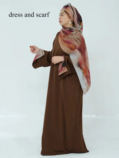 Muslim Maxi Dresses for Women Abaya Jalabiya Split Sleeve Eid Ramadan Morocco Dubai Kaftan Islam Vestidos Arab Long Robe 2025