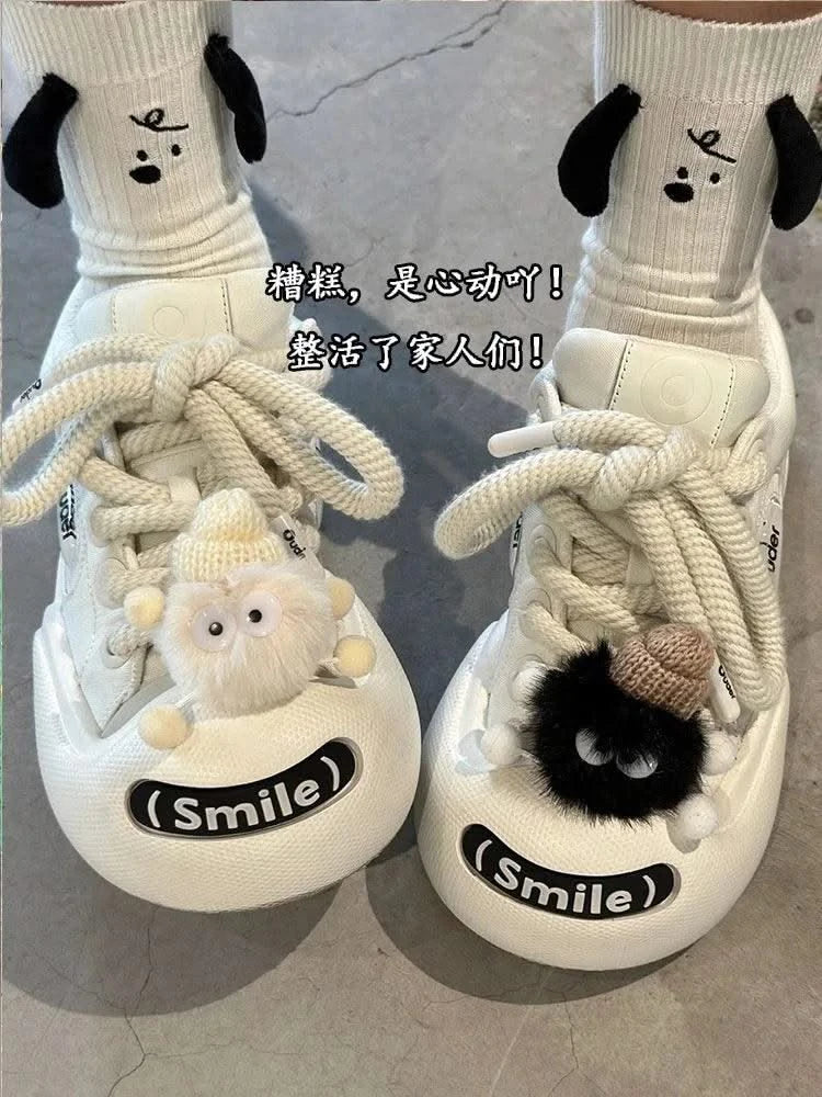 Wide Toe Chunky Sneaker Women Female Designer Platform Vulcanized Shoes Woman Girls Fashion Big Head Casual Ladies Lace Up Shoes