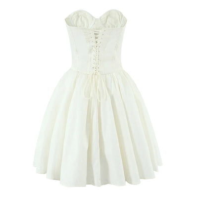 Luxury dresses women 2025 Summer dresses for women evening party dresses bodycon white mini dress elegant ruffle dress tube top