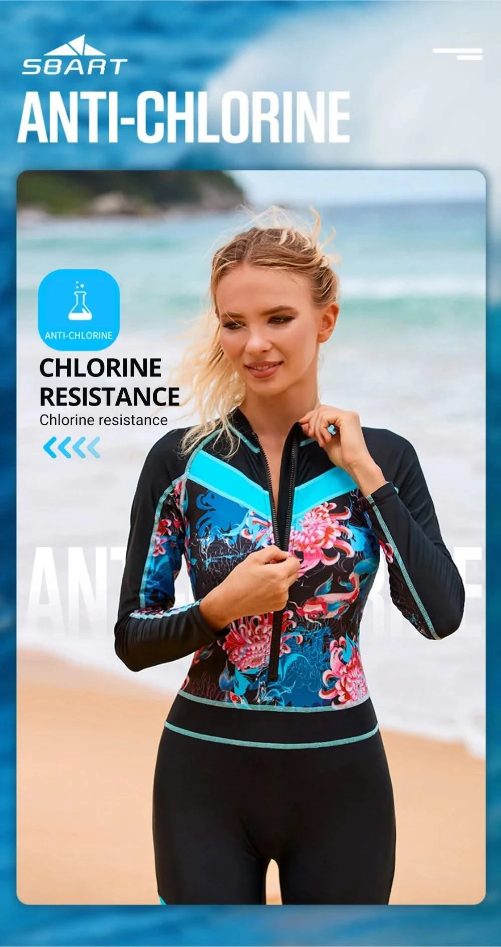 Women Thin Wetsuit Swimwear Female Long Snorkeling Diving Beach Swimsuit Jellyfish Sunscreen Elastic Zipper Swimsuit Rash Guard