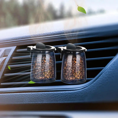 Car Air Diffusers Solid Coffee Mellow auto Aromatherapy Fragrance Diffuser Decorative Air Vent Clip Easy Installation