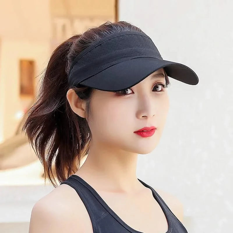 Quick-dry Women Sun Hat Sports Running Teenager Visor Cap Big Brim Men Baseball Cap Outdoor Women Summer Hats