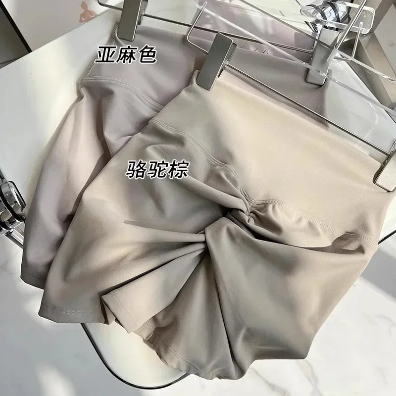 Women Yoga Shorts High Waist Workout Shorts Fitness Yoga Lift Butt Fitness Ladies Yoga Gym Running Short Pants Sportswear