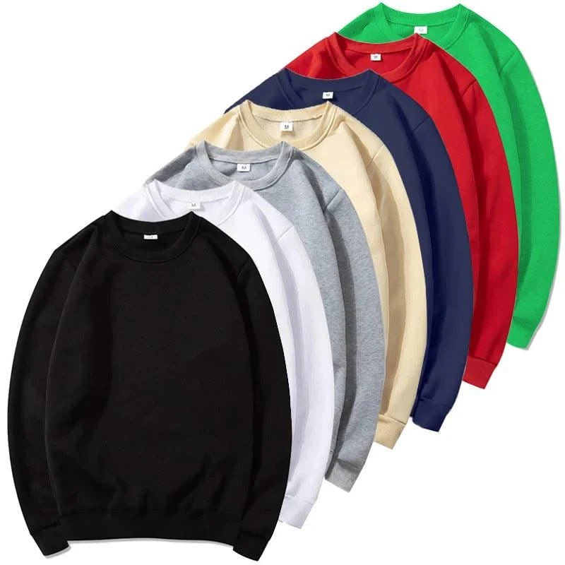 Basic Crewneck Sweatshirts for Men Women Comfy Pullover Tops Athletic