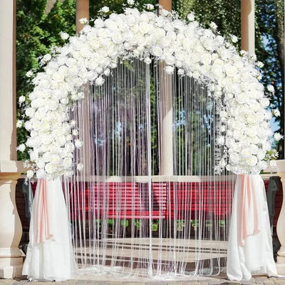 90CM White Rose Flower RowDecor Wedding Party Dress