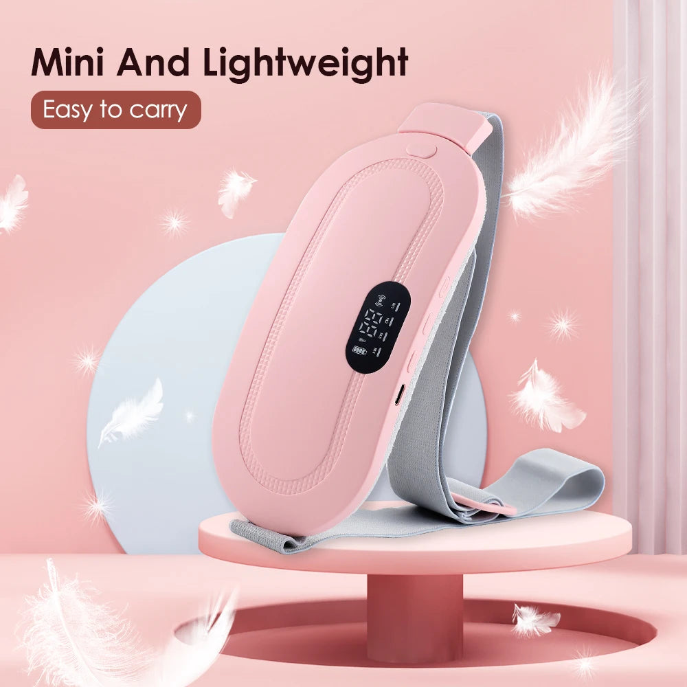 Electric Heating Pad Menstrual Cramp Massager Belt Women Period Care Hot Compress Device Vibration Abdominal Ulter Warmer Belt