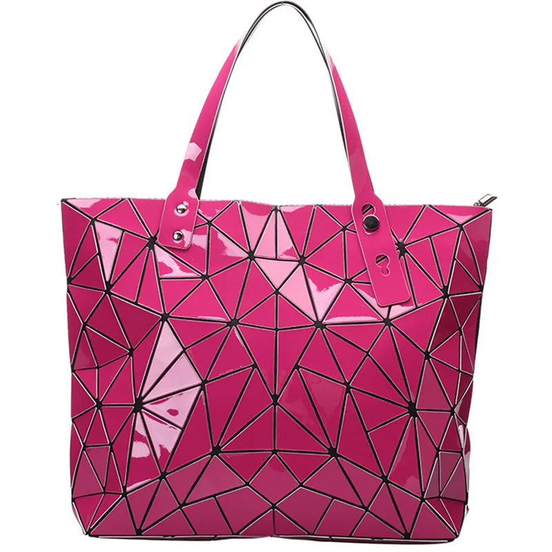 Fashion Luxury bag Women Top-Handle Bag New Designer Famous Brand Lady Shoulder Bag Bright Geometry Female Handbags Totes