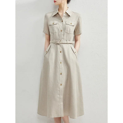 High-end Dress for Women in Summer Niche Design French Light Luxury Temperament Slim Work Shirt Skirt Skirt