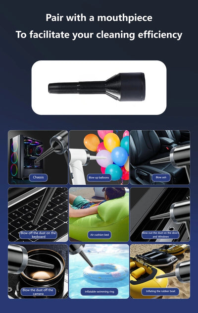 Portable Car Vacuum Cleaner  Wireless Handheld High Power Auto Vacuums Pet Home & Car Dual Use Vacuum Cleaners Low Noise USB NEW