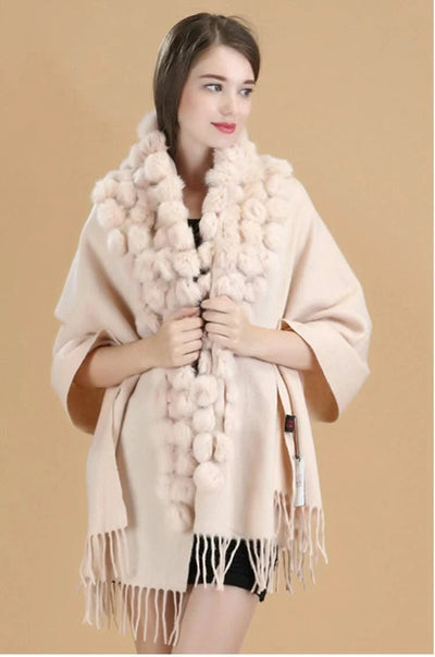 Winter Thick  Genuine Rabbit Fur Scarf for Women