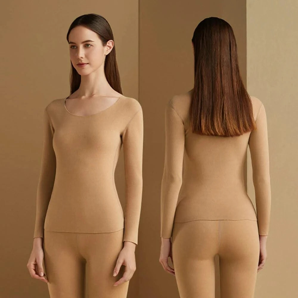 Women's Seamless Thermal Clothing Set 2 Pieces | Thick Double Layer Thermal Under Wear For Winter