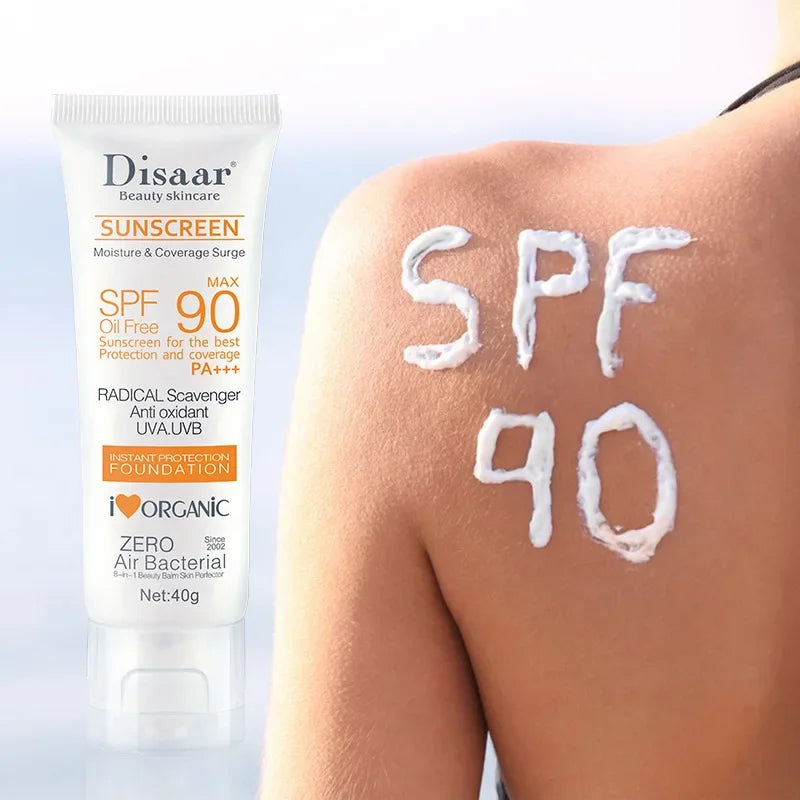 Facial Sunscreen Cream SPF 90 Body Protective Cream Anti-Aging Oil-control Moisturizing 40g Original Facial Body UV Sun Sunblock