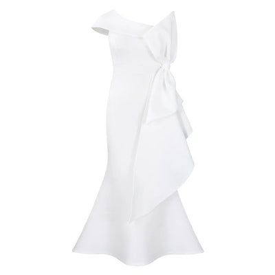 Elegant Dresses for Women 2024 New One Shoulder Ruffles Mermaid Floor Length Luxury Female Birthday Party Dinner Vestidos Mujer