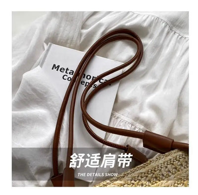 Fashion Retro Shoulder Bag Women Handbag Luxury Brand Designer Tote Women Straw Shoulder Messenger Bag Elegant Ladies Beach Bags