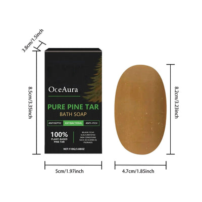 Moisturizing Bath Soap Brightening Anti Skin Dry Itching Deep Cleaning Pores Remove Acarid Dirt Dead Skin Fragrant Pine Tar Soap