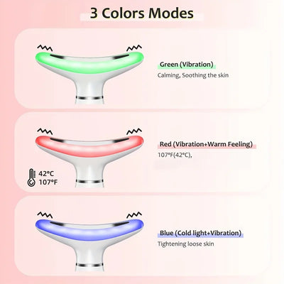 Suitable for facial and neck massager，3Massage Mode，Face Neck Care Tool Beauty Device