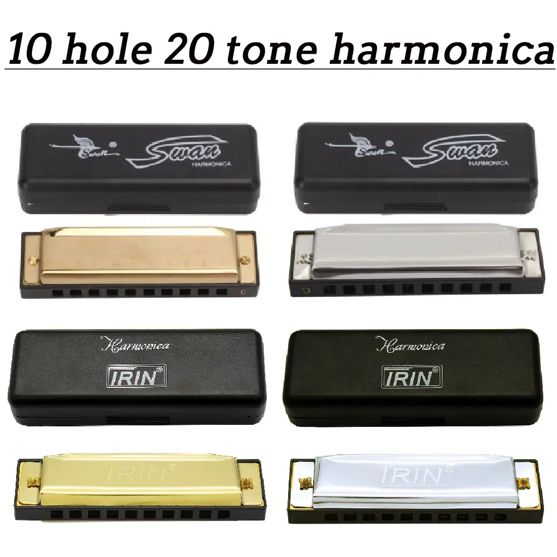 Harmonica 10 Hole 20 Tones Harmonica C G Key Harmonica Mouth Organ Suitable For Music Enthusiasts Woodwind Musical Instrument