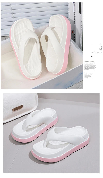 Woman Flip Flops Popular Design Shoes 2025 Trend Casual Platform Sandals Non-slip Outdoor Slippers Unique Features Flat Sandals
