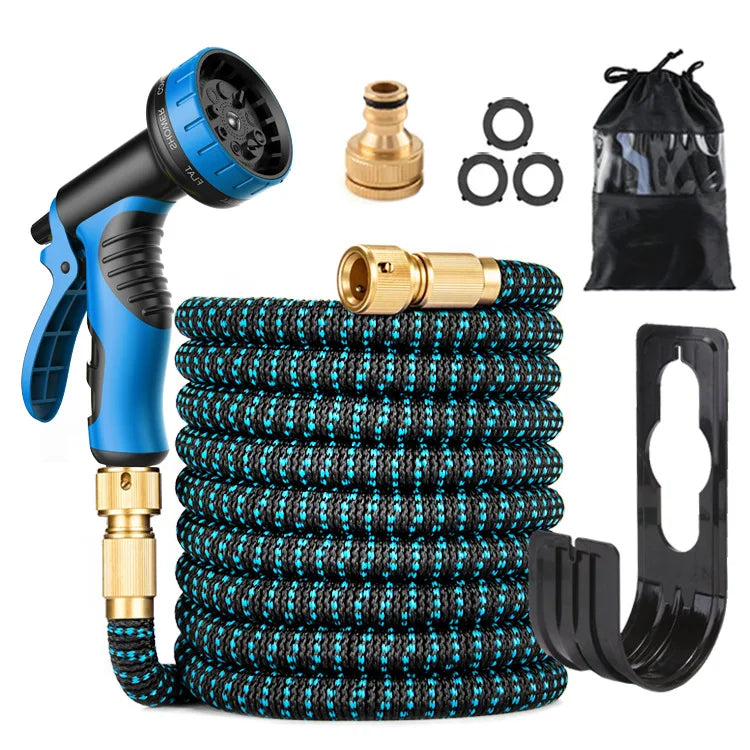 3X Expandable Garden Hose - Extends To 100FT with Spray Gun | Lightweight & Kink-Free | No-Leak Flexible Water Pipe for Cleaning