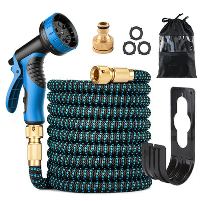3X Expandable Garden Hose - Extends To 100FT with Spray Gun | Lightweight & Kink-Free | No-Leak Flexible Water Pipe for Cleaning
